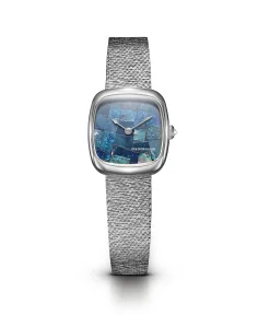 Dennison Mini Opal in Steel Steel Bark Mesh