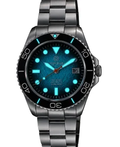 Bernhardt Watch Pro Diver 200 — Blue Hydraulic Embossed