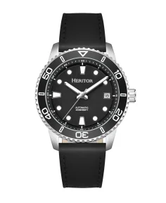 Heritor Watches Heritor Automatic Marshall Leather-Band Watch Black