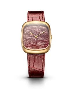 Dennison Natural Rubellite Stone In Gold Burgundy