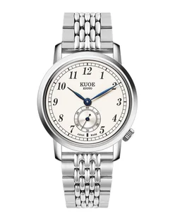 Kuoe OLD SMITH 90-007 Automatic Blued Steel Hands with Stainless Steel Bracelet