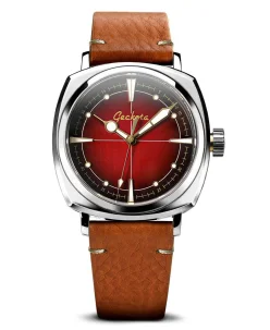 Geckota Pioneer Automatic Watch Brushed Red Dial
