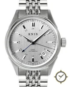 KNIS Kyoto Classic GMT Automatic Silver Rice Beads Bracelet (KN008-SVRC)