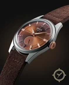 Argos Watch Co Apollo III Chocolate Brown Silver Leather