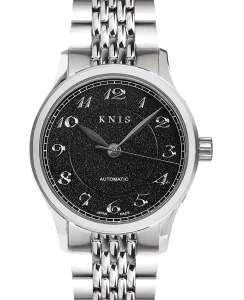 KNIS Kyoto KOKU Automatic Breguet Numerals Black Engraved Dial Stainless Steel Bracelet (KN005-BGBKRC)