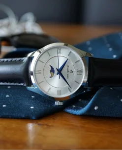 Alexander James Watches Q9 Moon 38 White Sunburst