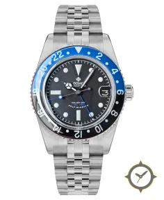 IXDAO 6542 Vintage NH34 GMT 904L Automatic Dive Watch Grey Dial