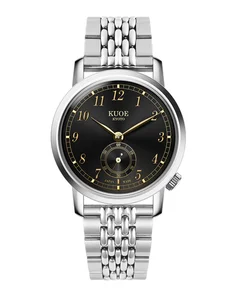 Kuoe OLD SMITH 90-007 Automatic Black Sunray Dial with Stainless Steel Bracelet