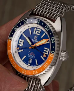 Ocean Crawler Core Diver GMT – Swiss Automatic Blue/Orange