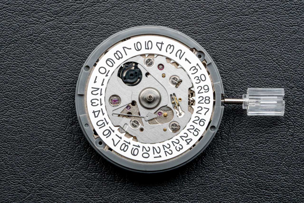 Makroansicht des Seiko NH35